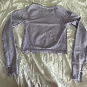 Purple long sleeve gymshark crop